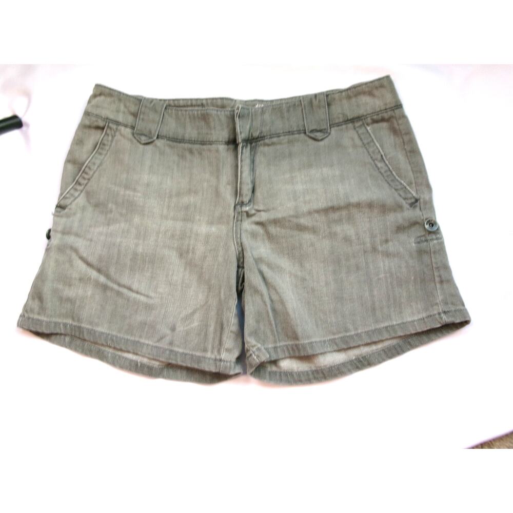 Roxy Gray Rolled Cuff Shorts Women's Size 13 Casual Utility Stretch